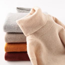 Women's Sweaters Knitwears Sweater Women Turtleneck Sweater 100% Pure Merino Wool Autumn Winter Warm Soft Knitted Pullover Female Jumper Tops y2k 230827