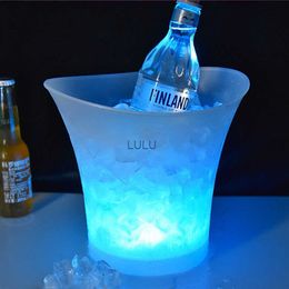 Color Changing LED Ice Bucket Champagne Wine Beer Cooler Party KTV Clubs 5L Bar Luminous LED Ice Bucket Bars Nightclubs HKD230828