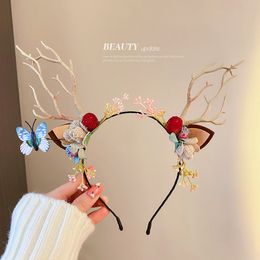 Christmas hair accessories dress up Sen small deer antler hairband hairpin hairpin hairpin ornament elk antler headband personality tiara woman