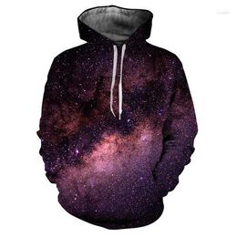 Men's Hoodies Starry Sky 3d Printing Hoodie Fashion Colourful Planet Moon Funny Personality Casual Unisex Couple