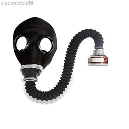 Clothing New Protective 64 Type Multipurpose Black Gas Full Mask Respirator Painting Spray Pesticide Natural Rubber Mask Chemical Prevention Mask HKD230828