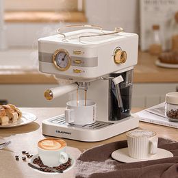 Manual Coffee Grinders 20bar Espresso Maker with Cappuccino Moka Latte Bubble Milk FrotherSemiAutomatic Machine 230828