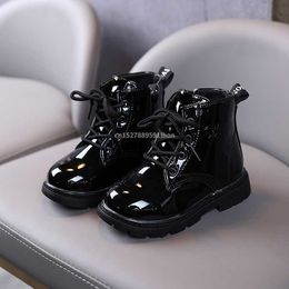 Boots New Autumn Winter Children Shoes PU Leather Waterproof Boots Kids Snow Boots Brand Girls Boys Fashion Boots Fashion Sneakers L0828