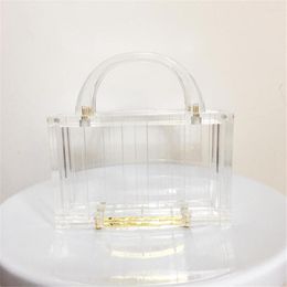 Evening Bags Designer Luxury Handbag Fashion Party Prom Transparent Acrylic Bridal Box Clear Clutch Purse Elegant Chic Totes
