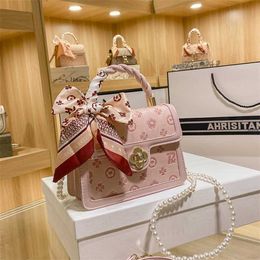 luxury handbag shop 85% Off FIRMRANCH Trend Embossing Fashion All-match Ribbon Pearl Chain Shoulder Crossbody Flip Small Square Bag Female