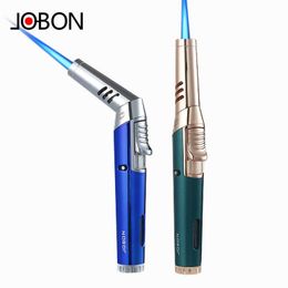 JOBON Metal Outdoor Windproof No Gas Lighter 360° Ignition Blue Flame Torch Jet Gun Barbecue Kitchen Welding Tool 1HPG
