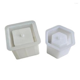 Bottles Creative Square Silicone Mould Resin Casting Mould For Planting With Hole DIY Enthusiasts Flower Dropship