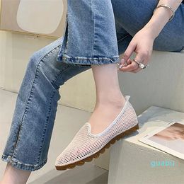 Dress Shoes Boots For Women Knee High No Heel Size 11 Toe Summer And Flat Round Breathable Fisherman Spring Casual Mesh