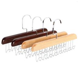 Hangers 2pcs Non-Slip Dormitory Clothes Hanger Practical Wear Resistant Solid Wood Drying Rack For Home Shop Mall Use