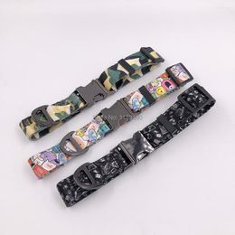 Dog Collars 300 Pcs/lot Personalised Custom ID Name Nylon Pet Collar Metal Buckle Adjustable Engraved Puppy Cat For Large Dogs