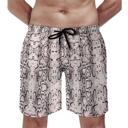 Men's Shorts Anaconda Snakeskin Gym Brown Animal Print Casual Beach Men Sportswear Quick Dry Swimming Trunks Birthday Present