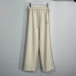 2023 new wide leg pants classic triangle standard splicing striped pants thin casual fashion wide leg pants