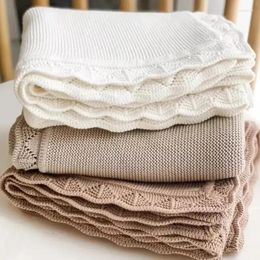 Blankets INS Style Baby Cotton Knitted Born Wool Blanket Po Pography