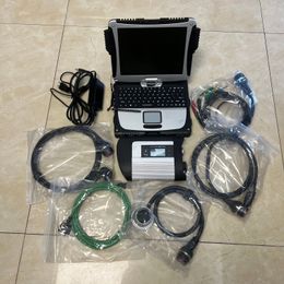 star diagnosis tool mb sd connect c4 wifi with ssd fast laptop touch screen cf-19 cables full