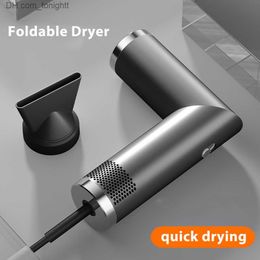 Ionic Hair Dryer Rotary Folding Blow Drier Hot and Cold Wind Hairdryer Quick Dry Hair Care Lightweight Household Hair Dryers Q230828