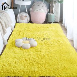 Soft Fluffy Carpet Pink Yellow White Multicoloured Rug Decoration Bedroom Girl Large Carpet Plush For Living Room Mat Shaggy HKD230828