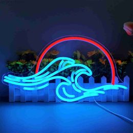 Sunset Neon Sign for Wall Decor Glow Neon Sign Adjustable Brightness Led Signs Night Light Bedroom Wedding Living Room Decor HKD230825