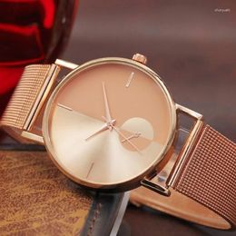 Wristwatches Top Brand Minimalist Women Fashion Simple Thin Watches Business Stainless Steel Mesh Belt Quartz Watch Plastic Relogio