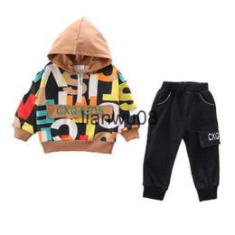 Clothing Sets Baby Boy Clothing Set Autumn Kids Sport Outfit Long Sleeve Sweatshirt Pants Sets Toddler Girls Letter Tracksuit Tops Pants Suits x0828