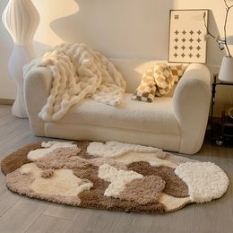 Carpet Aesthetic Tufting Moss Bedroom Rug Soft Fluffy Scenic Bedside Floor Pad Cosy Mat Doormat Home Room Decor 60x120cm 230828