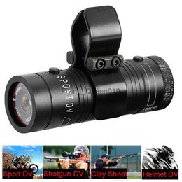 Outdoor Action Camera Mountain Bike Motorcycle Helmet Camera Mini Camera Sport DV Video Recorder Action Cam with Gun Mount HKD230828