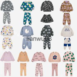 Clothing Sets EnkeliBB 23 AW BC Kids Boys Autumn Winter Fleeced Sweatshirt and Pants Sets Brand Girls School Clothes Suits Fashion Cartoon Set x0828