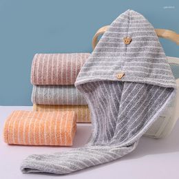 Havlu 1 PCS Kadın Saç Kurutma Şapkası Hızlı kuru mikrofiber kapan Banyo Katı Süper Emme Türban kuru