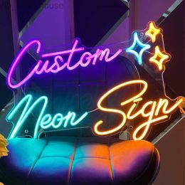 Private Custom LED Neon Signs Light Wedding Party Happy Birthday Personalised Neon Sign Business Name Design Wall Decor HKD230825