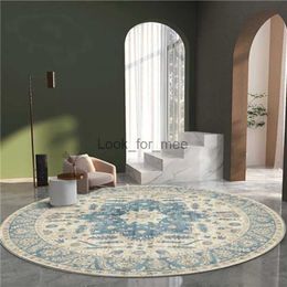 Moroccan Style Living Room Decoration Round Carpet Large Area Rugs for Bedroom Home Rocking Chair Floor Mat Washable Lounge Rug HKD230828