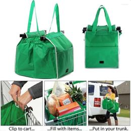 Storage Bags Food Cart Trolley Supermarket Shopping Bag Grocery Grab Foldable Tote Eco-friendly Reusable