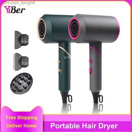 Collapsible Hair Dryer Double Anion High Power Electric Hot Cold Wind Salon Homeuse Blow Dryer Professional Hair Dryer Diffuser Q230828