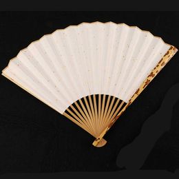 Chinese Style Products Chinese Style Handmade Fan Bamboo Gift Bamboo Paper Fan Face Folding Fan High Quality
