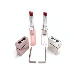 Face Care Devices 2 Holes 11 1mm DIY Lipstick Aluminium Alloy Mould Lip Rouge Balm Lipbalm Makeup Making Tool Fill Mould Only 230828