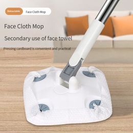 Makeup Tools Washing Towel Mop Can Be Clipped Telescopic Lazy Disposable Paper Flat Rotating 230828