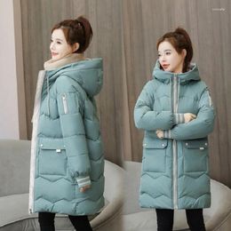 Women's Trench Coats Down Jackets Female Winter Coat Parkas Hooded Warm Jacket Cotton Padded Plus Size XS-3XL