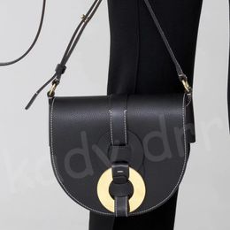 Darryl Bag Grain Leather Women Designer Hardware Handbag Flap Magnetic Closure Crossbody Black Gray Shoulder Bags Purse