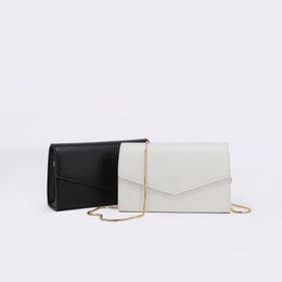Evening Bags BADEDALL Hard Leather Small Square Bag For Women 2023 Luxury High Quality Black And White Crossbody