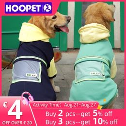 Dog Apparel HOOPET Thick Hoodie Jacket For Medium Large Dogs Labrador Autumn Winter Warm Clothes Fashion Overalls For Pet Dog Coat Suppliers 230828