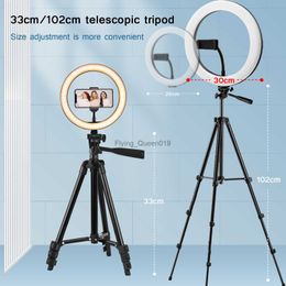 26cm Photo Ringlight Led Selfie Ring Light Phone Remote Control Lamp Photography Lighting With Tripod Stand Holder Youtube Video HKD230829