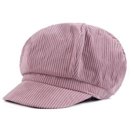 Beanie/Skl Caps Beret Womens Octagonal Hat Artist Hats Travel Newspaper Boy Mens And Women Sweet Girls Designer Cap 56-58Cm Pure Color Otokx