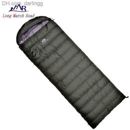 LMR Military Sleeping Bag Duck Down Camping Navy Army Down Sleeping Bag Ultralight 600g 800g 1000g 1200g Envelope Waterproof Q230828