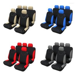 Car Seat Covers Full Set Front & Rear Split Cover Easy To Instal Interior For Auto Truck Van-