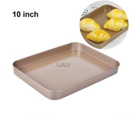 10inch Rectangle Toaster Oven Pan Tray Cake Bread Ovenware Plate Stainle Non-stick Baking Tool Set Carbon Steel Brownie Pan HKD230828