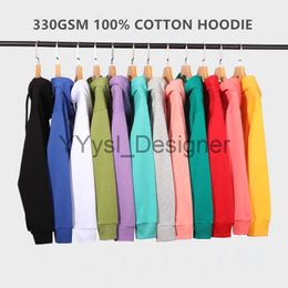 Custom Mens Hoodie Women 100% Cotton Unisex Sweatshirt Pullovers Autumn Black White DIY Plain Sublimation Blank Sweatwear Top 330gsm x0828