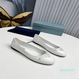 Women Spring summer Designers leather ballerinas Ballet shoes Leather Fashion loafers Flat shoes Size 35-41