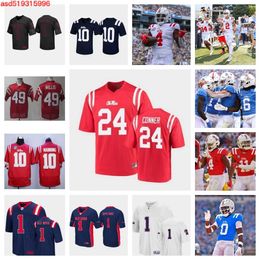 Ole Miss Rebels Football Jersey 25 Trey Washington 54 Caleb Warren 17 Davin Wydner 57 Micah Pettus 9 Deshawn Gaddie Jr. 6 Zamari Walton