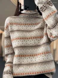 Women's Sweaters Cashmere Sweater Women Knitted Pure Wool Turtleneck Long-Sleeve Pullover Autumn Winter Jumper Tops Clothing Female