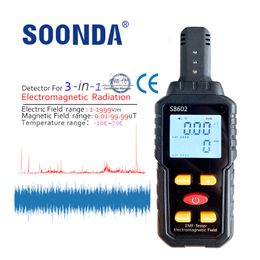 Radiation Testers 3-in-1 EMF Metre Radia Frequency Metre Radiation Detector Electromagnetic Field Person Radiation Dosimeter Counter Dose Alarm 230827