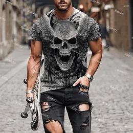 Men's T Shirts Mens T-Shirts For Men Unisex Mexico Skull Graphic 3D Print Summer Tops Short Sleeve Street Fashion Casual Oversized Tee