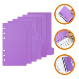 Sheets Pocket Separator Protector Organizer Dividers Tabs Binders Plastic Purple Pvc